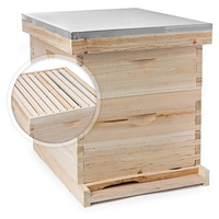 Promotion : Ruche Langstroth complète en bois, 10 cadres, 2/3 couches, avec revêtement en cire