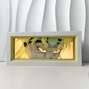 150 caja de luz de anime al por mayor artesanías de papel Zorro <span class=keywords><strong>Luffy</strong></span> LED corte de papel luz nocturna decoración de la habitación regalo para fanáticos de la animación - Product Image 1