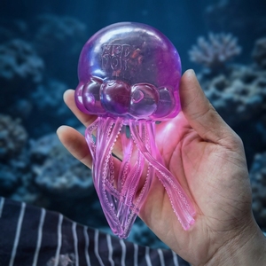 New Sensory XL Jellyfish Squishy Stress Relief Fidget <b>Toy</b> Silicone Latex Plastic Box for Adults - Product Image 3