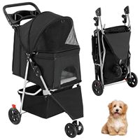 Poussette pliable, légère et durable à 3 roues pour chiens et chats