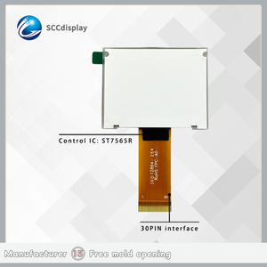 Giá thấp 12864 254 STN màu xanh tiêu cực COG + FPC Dot Matrix LCD màn hình hiển thị module 3V st7565r mô-đun đơn sắc - Product Image 3