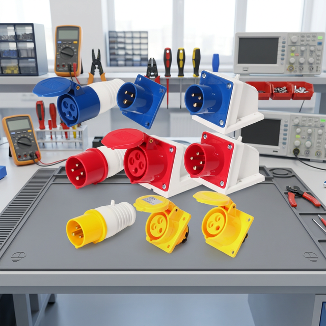 Industrial IP44 Watertight 32A Electrical Plug 3-5 Pin Standard Grounding Exposed Concealed Sockets