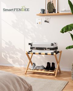 Valise en <span class=keywords><strong>bambou</strong></span> à 5 sangles en nylon avec étagère à chaussures, porte-bagages <span class=keywords><strong>pliable</strong></span> pour chambre à coucher, hôtel et salle de bain, vente en gros - Product Image 6