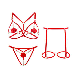 Graziose donne cattive Lingerie Sexy e civettuola rose con perla seducente da letto per adolescenti e ragazze Sexy Lingerie - Product Image 6