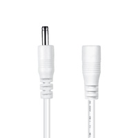 Cable de extensión de alimentación CC 3,5mm X 1,35mm macho a hembra Jack DC Cable adaptador de corriente para cámaras Cámara IP inalámbrica 3m blanco