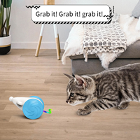 Jouets intelligents pour chats, balle roulante automatique, jouets électriques interactifs pour l'entraînement des chats, jouets pour chatons à mouvement autonome, accessoires pour animaux de compagnie