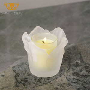 Flor de tulipán hecha a mano, cristal de fundición perfumado, candelabro, portavelas, regalos de fiesta - Product Image 3