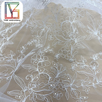 Nouveau tissu en dentelle française écologique, dentelle guipure, dentelle florale, dentelle à paillettes, vente en gros pour robes de mariée, robes de bal