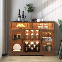 Armoire de bar éclairée de luxe moderne Mobilier de maison pour l'affichage du salon Stockage en bois des boissons alcoolisées et du vin