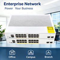 Switch Ethernet Gigabit 16 Port Seri C1300 Baru Asli, Switch Akses PoE Jaringan C1300-16FP-2G Untuk Switch Cisco