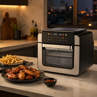Friteuse à air numérique électrique grande capacité 15L 1800W, four sans huile avec contrôle de minuterie 90 min pour la cuisine domestique