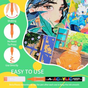 New Coming Hot 408 Colors <b>Brush</b> Tip Acrylic Marker Pen Set for Graffiti Permanent Ink Art Marker Pen - Product Image 6