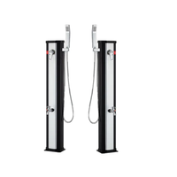 Douche solaire extérieure KANGRUN 2026 de style européen, à économie d'énergie, chauffée par l'énergie solaire, 20L, corps en PVC argenté, pour piscine et jardin