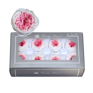 Grade-A 4-5cm 8 pieces/box Austin Rose Preserved Flowers Preserved Roses for Decoration