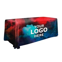 Nappe imprimée de la publicité avec logo personnalisé couverture de table de salon professionnel de conférence de 4 pieds 5 pieds 6 pieds 8 pieds