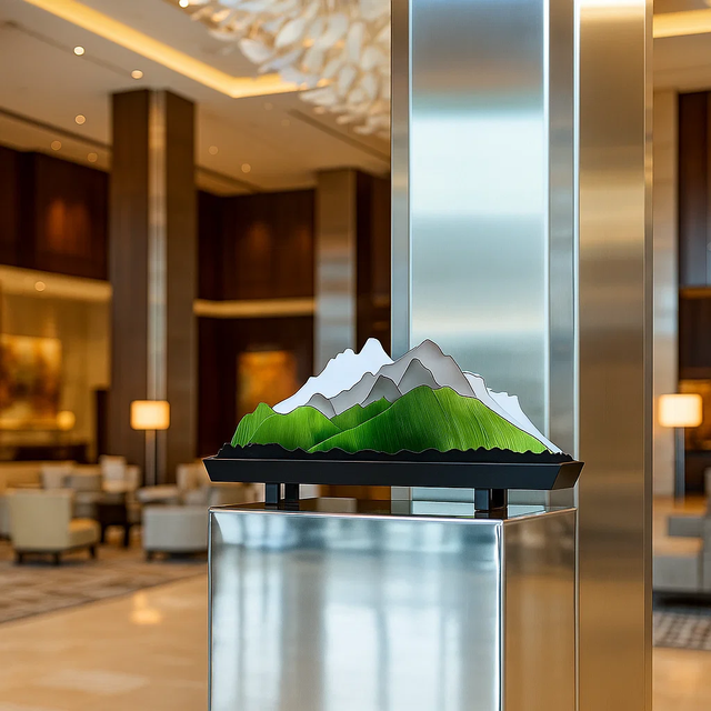 JingYue Custom Modern Abstract Mountain Landscape Sculpture Creative Resin Art Ornament Hotel Lobby Home Decor Premium Craft