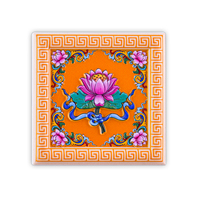 Aimant de réfrigérateur de Culture tibétaine carrée personnalisée 3d Machine de gravure Impression de Souvenirs de voyage Résine Artisanat Aimants de réfrigérateur
