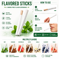 Palitos de Madera con Sabor para Dejar de Fumar, Reemplazo de Cigarrillos, Menta Natural, Café, Canela, Refresca la Mente, Caja Personalizada