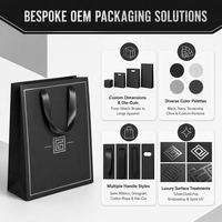 Tas Kado Kertas Mewah Abu-abu Minimalis dengan Logo Kustom, Embos, dan Pegangan Pita untuk Studio Arsitektur, Pesanan Khusus OEM Cina