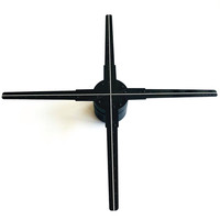 Ventilador de publicidad holográfico HD, 4 aspas, 65cm, 1024x1024, pantalla de holograma 3d con aplicación WIFI