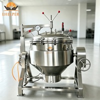Marmite à pression commerciale inclinable 100L-800L à chauffage au gaz pour la cuisson de sauces et la transformation de condiments en restauration