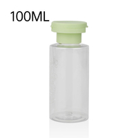 Bouteille de toner cosmétique colorée de luxe 60ml 80ml 100ml 120ml 150ml 200ml Bouteille d'huile en plastique PET à épaulement plat avec bouchon à vis