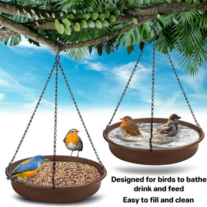 ที่แขวนให้อาหารและน้ำสำหรับนกกลางแจ้ง PETDOM พร้อมอ่างอาบน้ำ - Product Image 2