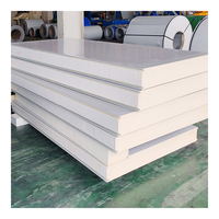 Panneau sandwich en polyuréthane 50/100/200 mm, léger, vente directe d'usine, panneau sandwich isolé pour toit et mur, chambre froide