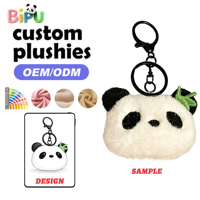 Fabricant OEM de jouets en peluche, mini porte-clés panda en peluche, pendentif panda en peluche en gros ou en petite quantité, porte-clés en peluche pour cadeaux