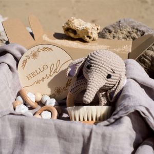 Set de Regalo Personalizado para Bebés Recién Nacidos con Diseño de Animales: León, Conejo, Oso, Ciervo, Dinosaurio, Elefante, con Caja de Regalo - Product Image 6