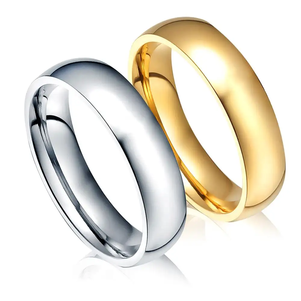 wholesale 316L stainless steel new design ladies finger ring simple design smooth rings