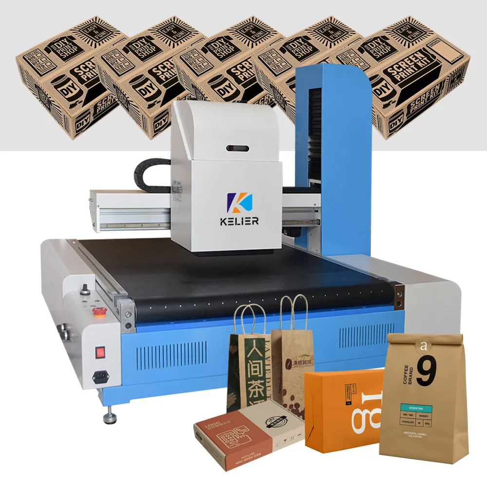 Kelier Factory Price UV Printer Digital Printing Machine Corrugated Box High Quality Single Pass Printer For Carton