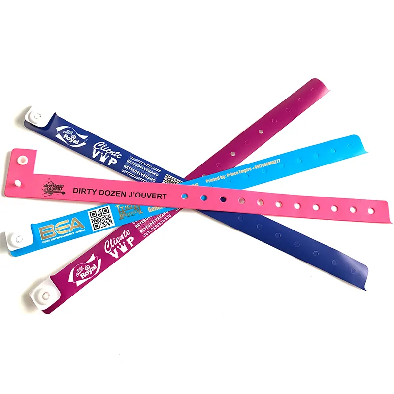 One Way Plastic Snap Locking Vinyl Wristbands Custom Promotional Hospital Disposable Pvc Plastic Vinyl Medical Bracelets