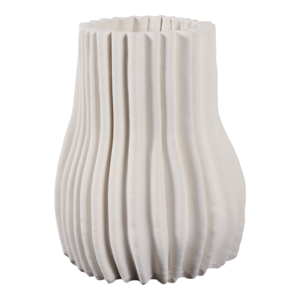 Vaso moderno in porcellana, elegante vaso per fiori stampato in 3D, per soggiorno, decorazione per la casa, pezzo d'accento. - Product Image 1