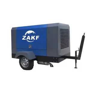 Compresor de aire diésel portátil, ZAED12-12 de dos etapas de calidad ambiental para construcción de carreteras