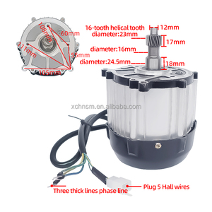 48V 60V 700W không chổi than <span class=keywords><strong>DC</strong></span> sóng vuông động cơ xe điện xe máy ba bánh gokart trục sau khác biệt động cơ BLDC - Product Image 2