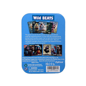 Juego de Memoria Educativo con Tarjetas de Animales, Caja Metálica Personalizada, Juego de Mesa Familiar Multijugador para Niños - Product Image 4