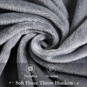 Wholesale Modern Flannel Sherpa Fleece Bed Throw <b>Blanket</b> Solid/Cartoon/Striped/Dot Customizable Super Soft Warm Plush - Product Image 2