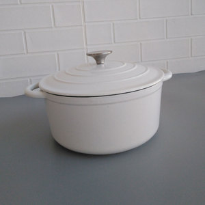 Prezzo di fabbrica <span class=keywords><strong>3</strong></span> pezzi <span class=keywords><strong>Set</strong></span> di pentole in ghisa in smalto bianco antiaderente - Product Image 2