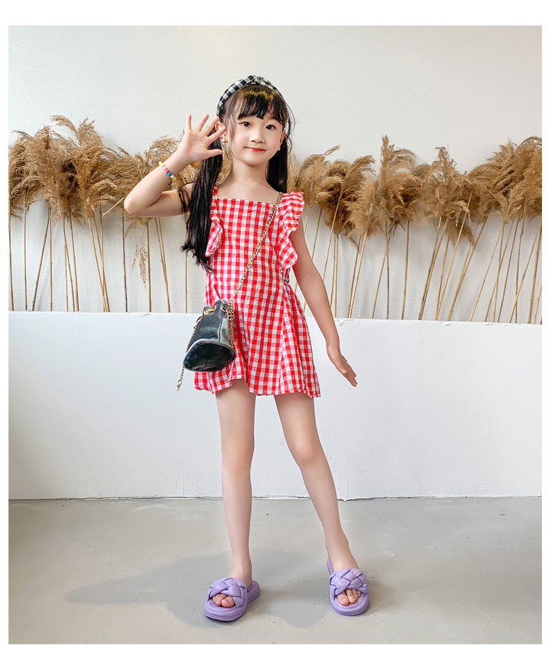 Children's Woven Slippers Sandals Casual Flat Shoes Non-slip Breathable Girls Shoes