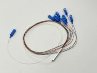 Divisor PLC de Fibra Óptica Mini 1*8 SC/APC SC/UPC para Red FTTH con Soporte POE/GPRS, Longitud de Onda 1260-1650nm