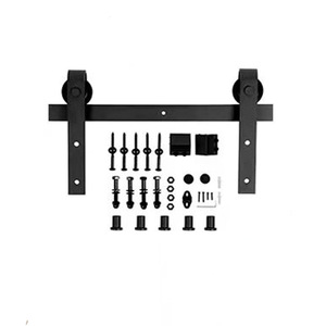 Fully Detachable Steel Movable Tracks Set for <b>Barn</b> <b>Doors</b> for Supermarkets Warehouses Apartments Basements Living Rooms & Hotels - Product Image 1