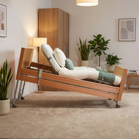 Lit médical électrique réglable avec barrières latérales pour personnes âgées - Certifié CE, garantie 5 ans, hauteur réglable 385-810 mm
