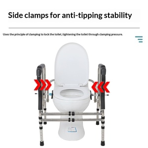 Toilet <b>Grab</b> <b>Bar</b>, Elderly Restroom Support Frame, Bathroom Anti-slip No-drill for Disabled and Pregnant Women - Product Image 3