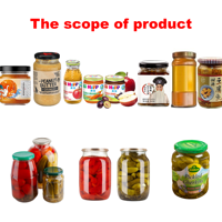 Ligne de production automatique mini concombre olive poivre chili chou cornichon saumure bouteille en verre pot remplissage bouchage machine d'emballage