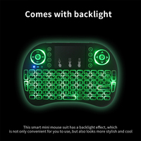 Clavier sans fil mini I8 2,4 GHz avec souris et pavé tactile pour Android TV Box PC Télécommande tactile I8