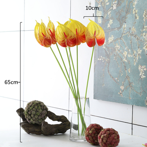 Adorno de Mesa de Flores de Anturio Blanco y Verde de Alta Calidad, Tacto Realista, Decoración Realista para Bodas, Graduaciones, Día de la Madre - Product Image 5