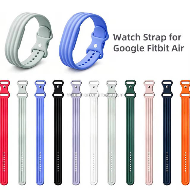 Colorful Silicone Sport Loop for fitbit air Replacement Watch Band Strap for Google fitbit air with Secure Metal Buckle
