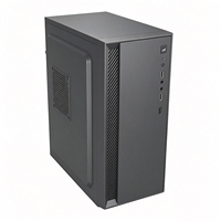 Boîtier PC Mid-Tower Durable pour M-ATX ITX, 4 Emplacements PCI, 3 Disques Durs, 1 SSD, Points de Fixation Multi-Ventilateurs, Accessoire Hôte PC