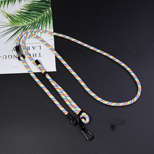 Phone <b>Lanyard</b> <b>Polyester</b> Weaving Adjustable Crossbody Strap With Carabiner Hook For Mobile Phone Anti Loss Keychain - Product Image 3